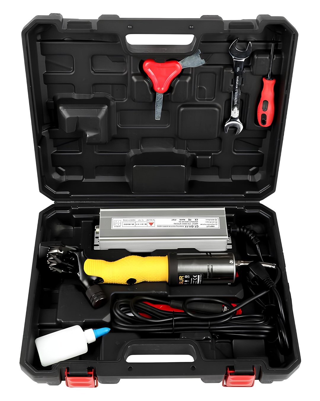 Assur ASR681 Profesyonel Koyun Keçi Kırkma Makinesi - 200W Elektrikli Metal Şanzımanlı Çelik Bıçaklı çantası