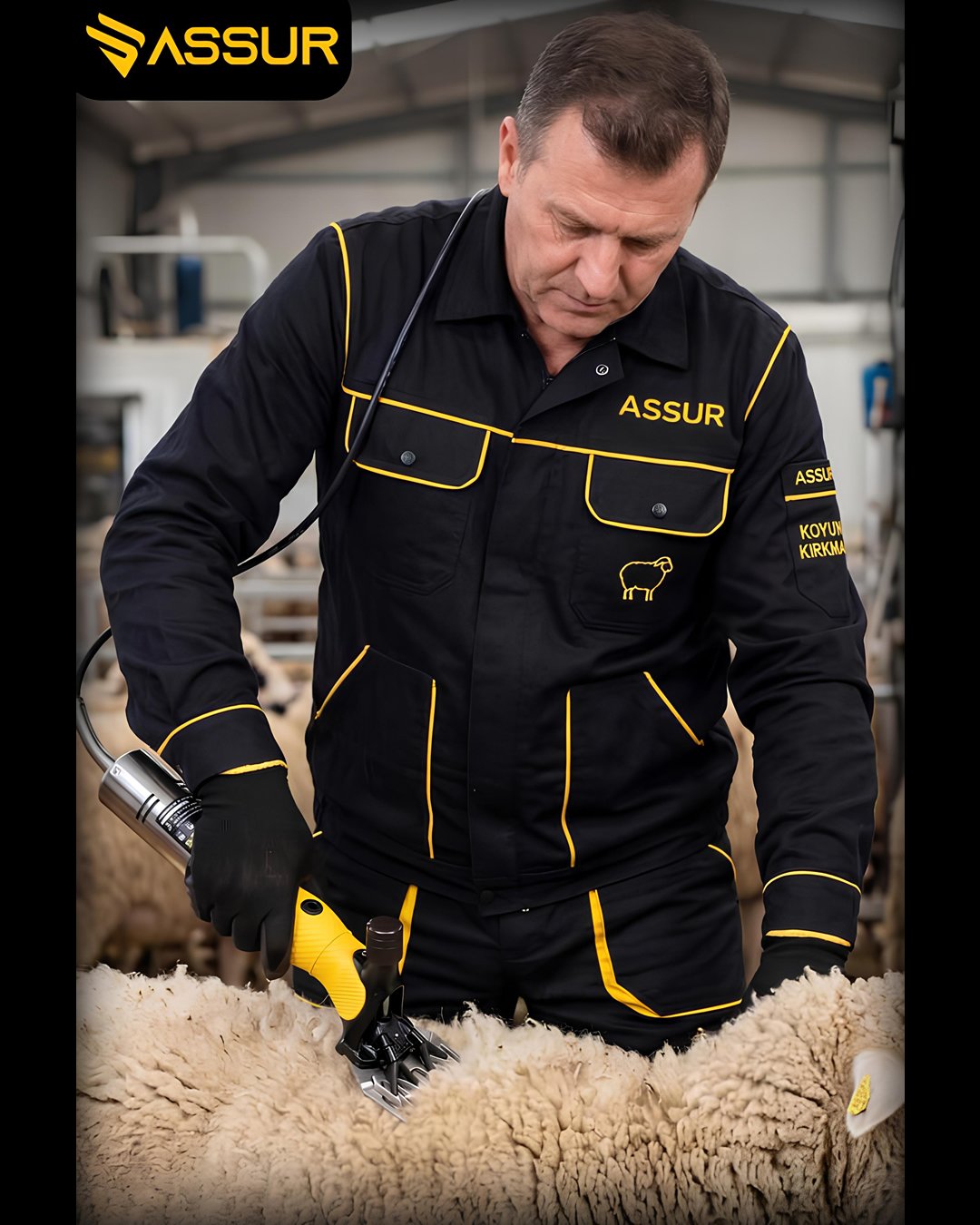 Assur ASR681 Profesyonel Koyun Keçi Kırkma Makinesi - 200W Elektrikli Metal Şanzımanlı Çelik Bıçaklı kullanımı