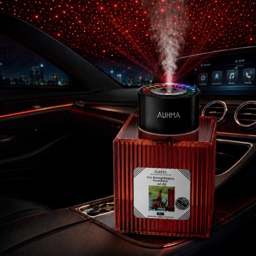 AUHMA AF-09 500 ml RGB Araç İçi Yıldız Projeksiyonlu Nemlendirici