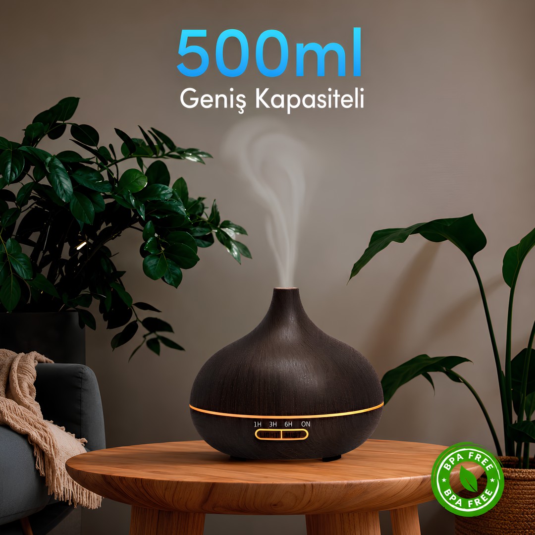Auhma Aus 01 500 Ml 7renk Led Aromaterapi Hava Nemlendirici Model Fiyatlar
