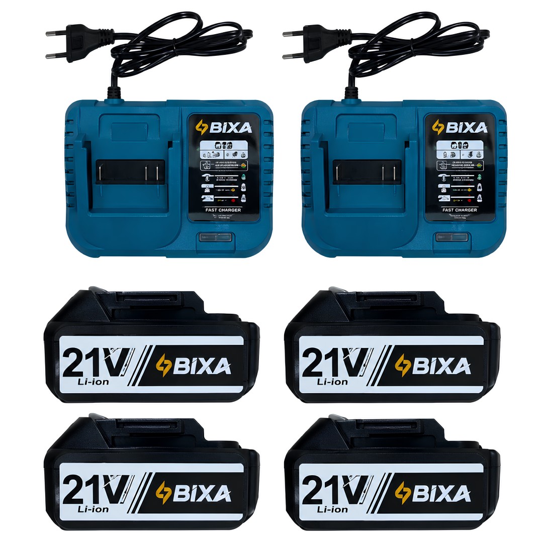 Bixa Bx070 21v 4 Akulu Profesyonel 7li Makine Seti Bataryalar