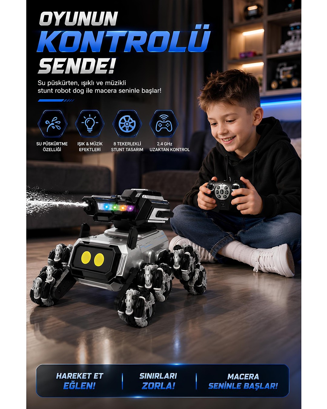 Blic Brb4 Su Puskurten 8 Tekerlekli Robot Kopek Kullanim