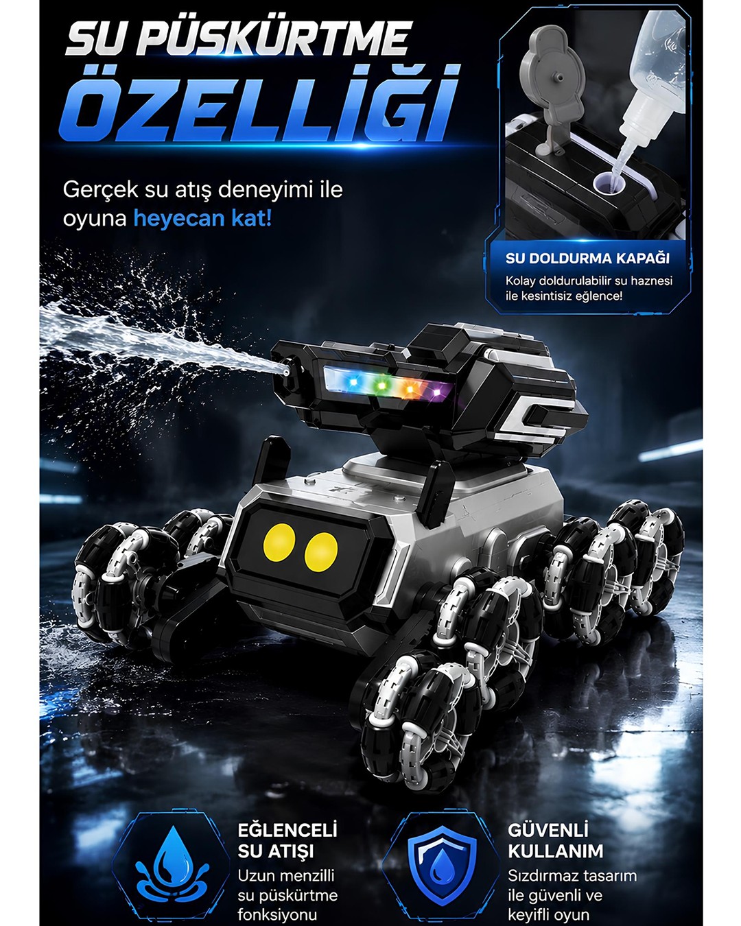 Blic Brb4 Su Puskurten 8 Tekerlekli Robot Kopek Supuskurtme