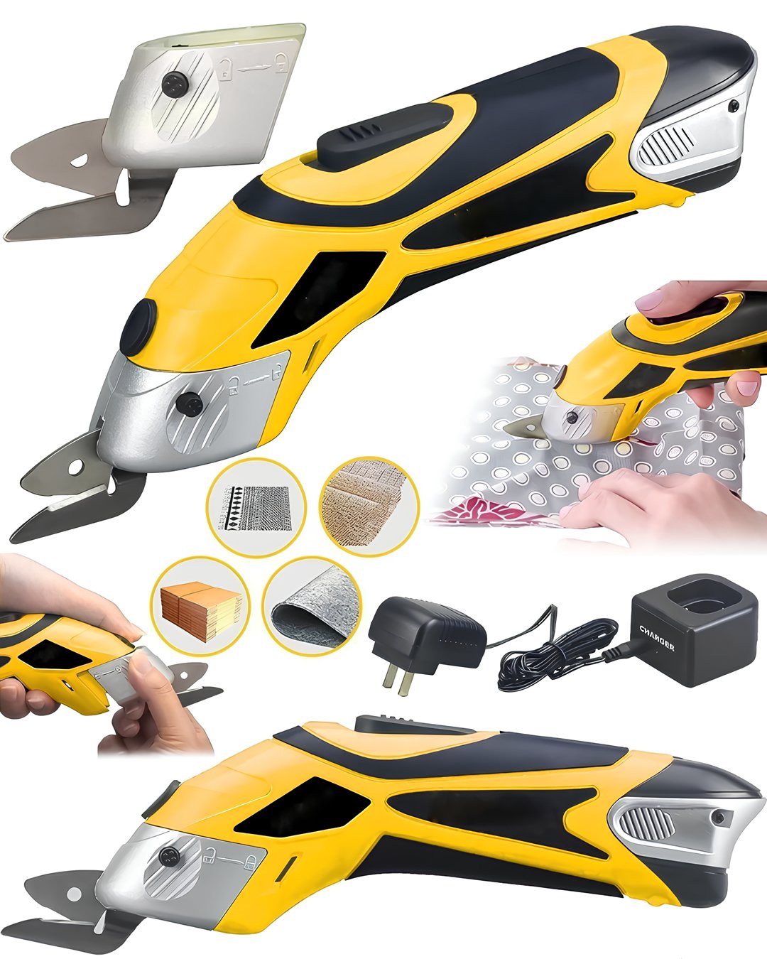 BN-5 MBA3 Alman 18 V Şarjli Çelik Dişli Çift Akülü Kumaş Kesme Deri Kağıt Makasi Çok Amaçlı Makas özellikler