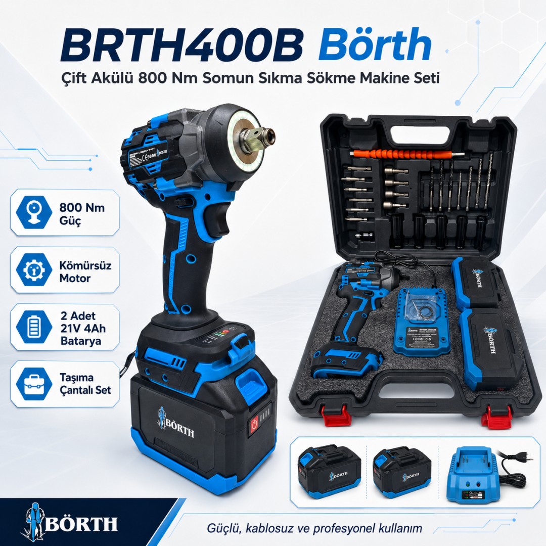BÖRTH BRTH400B somun sıkma ve sökme modeli ve fiyatları