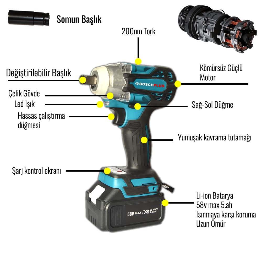 Bosch somun sıkma sökme makinesi