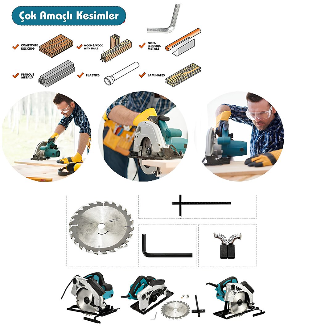 Bosch Plus EEA192 Professional Elektrikli Daire Testere 1400W (Mavi)