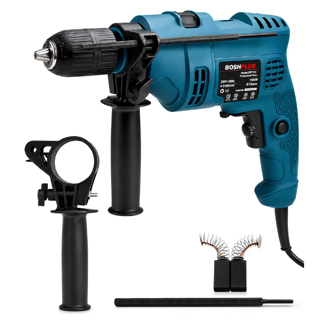 BoshPlus EEA214 Elektrikli 13mm Darbeli Matkap (Mavi)
