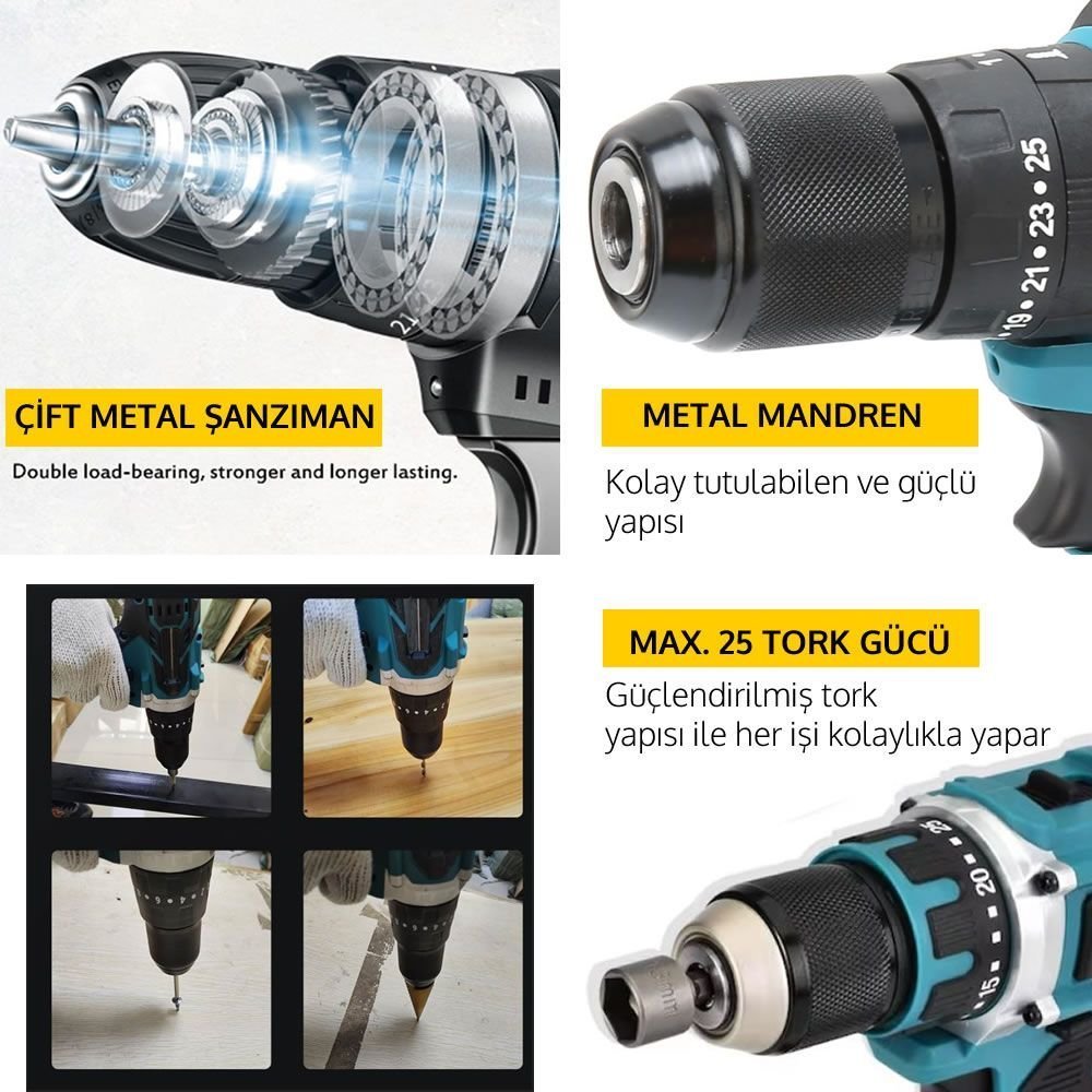 bosch plus çelik gövde vidalama matkap set modelleri