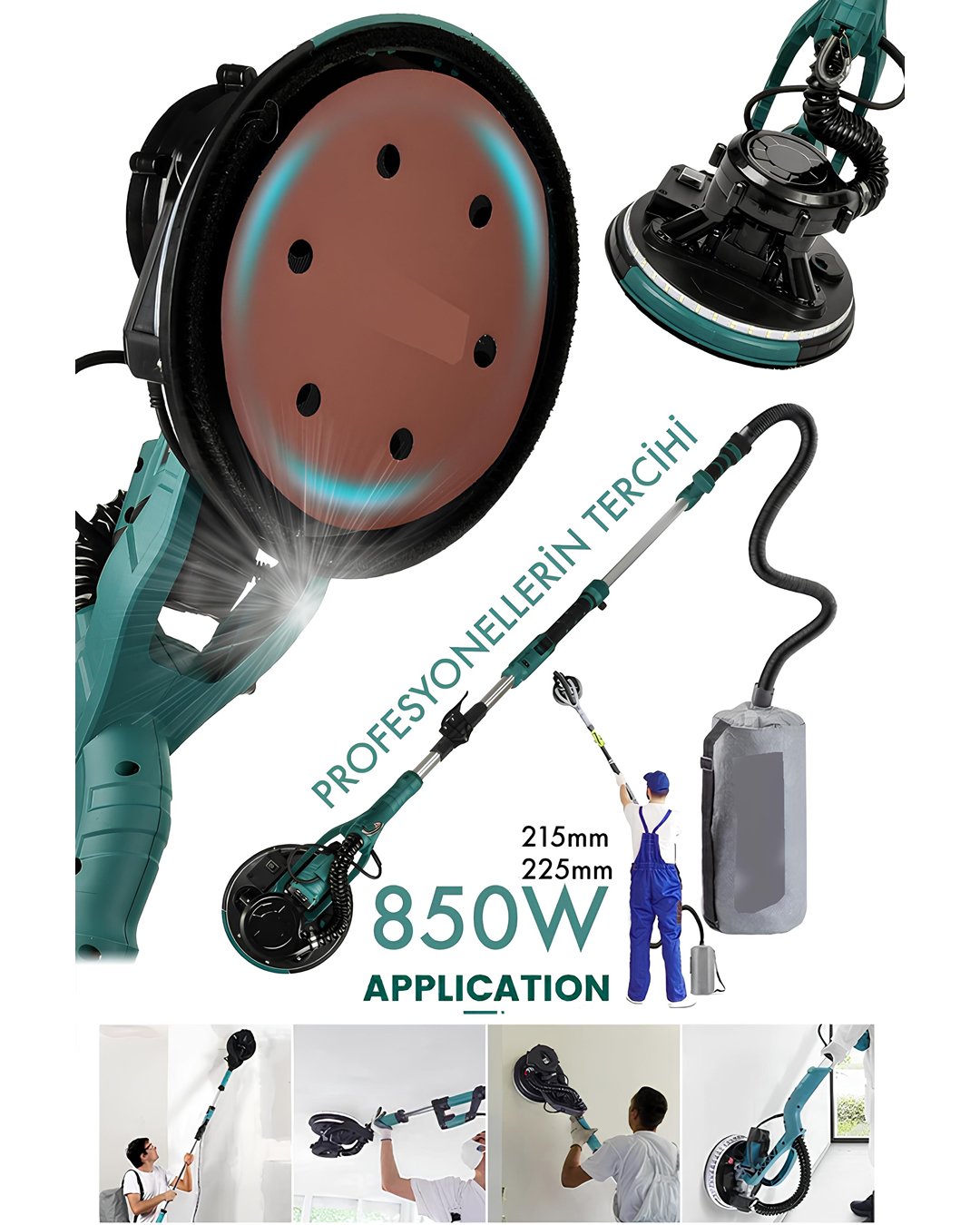 BoschPlus EEA485 Alçıpan Duvar Zımpara Makinası Ledli Toz Emmeli model ve fiyatlar