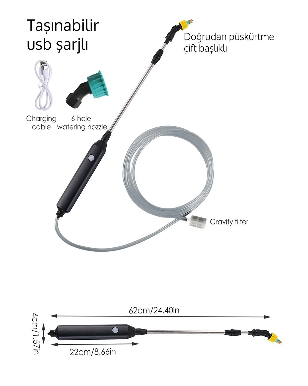 Bosch Plus EEA372 Mini Şarjlı Sulama ve İlaçlama Makinesi Özellikleri