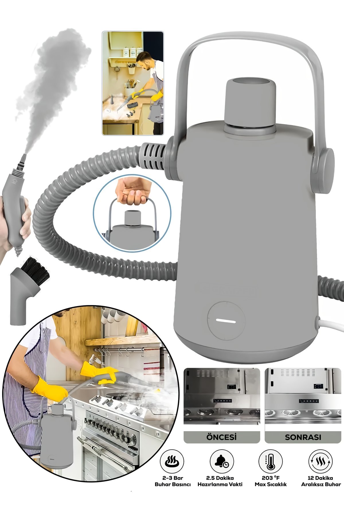 Bosch Plus EEA375 EasyFix Series Profesyonel Buharlı Temizleyici Buharlı Temizlik Makinesi Model ve Fiyatları