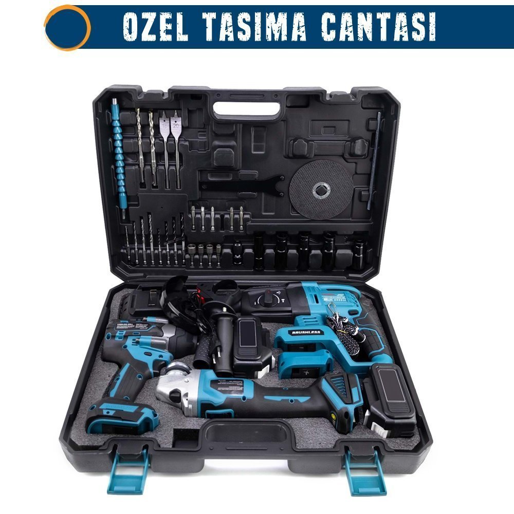 BoschPlus EEA449 Akülü Kömürsüz 3IN1 Set Makine taşıma çantası