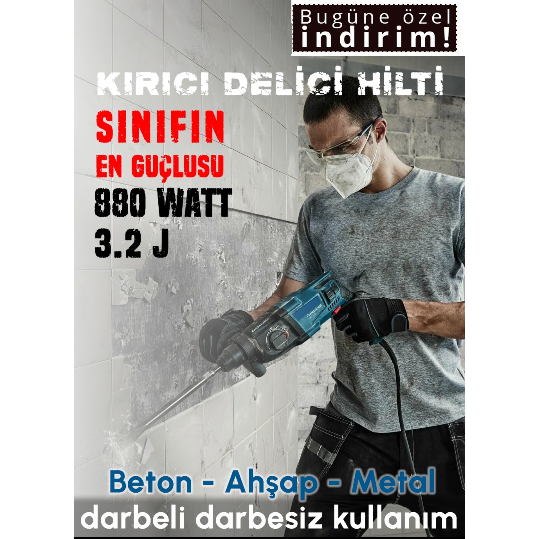 Bosch Plus LZ039 Professional Pnömatik Kırıcı Delici Hilti 880W çantası