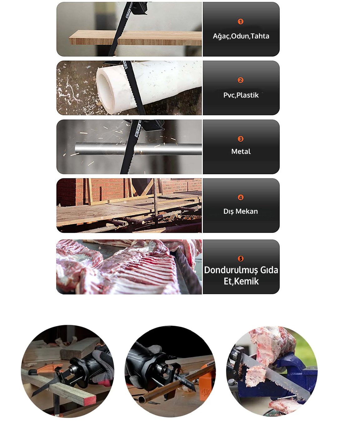 Bosch Plus LZ030 Elektrikli Tilki Kuyruğu Kılıç Testere 900w kullanımı