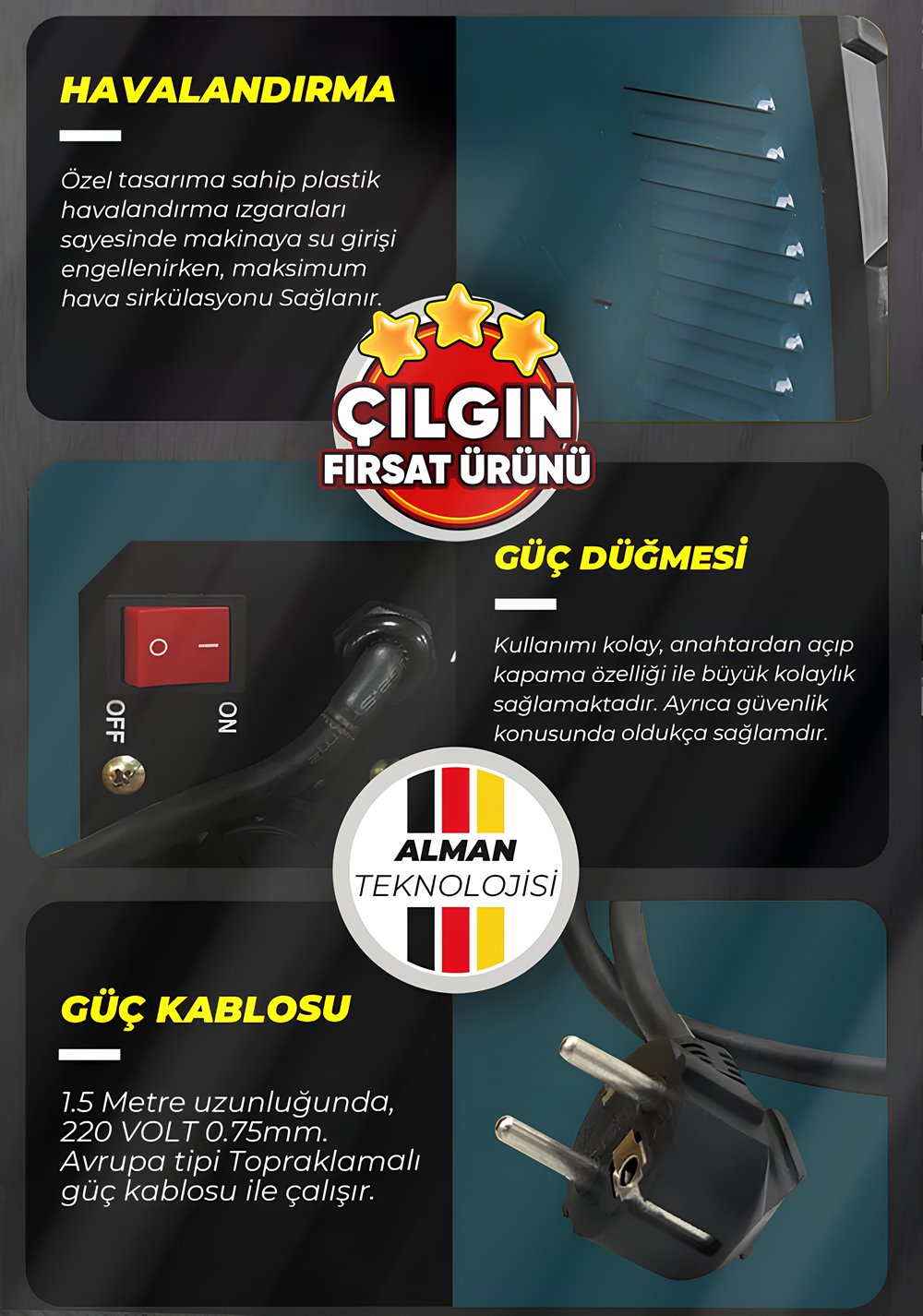 Bosch Plus EEA128 İnverter Dijital Ekran MM200i Kaynak Makinası hobi kullanım