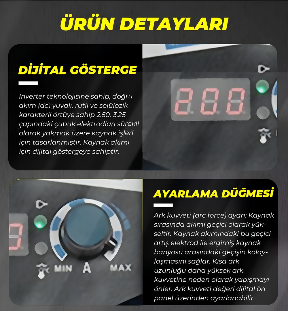 Bosch Plus EEA128 İnverter Dijital Ekran MM200i Kaynak Makinası yorumları