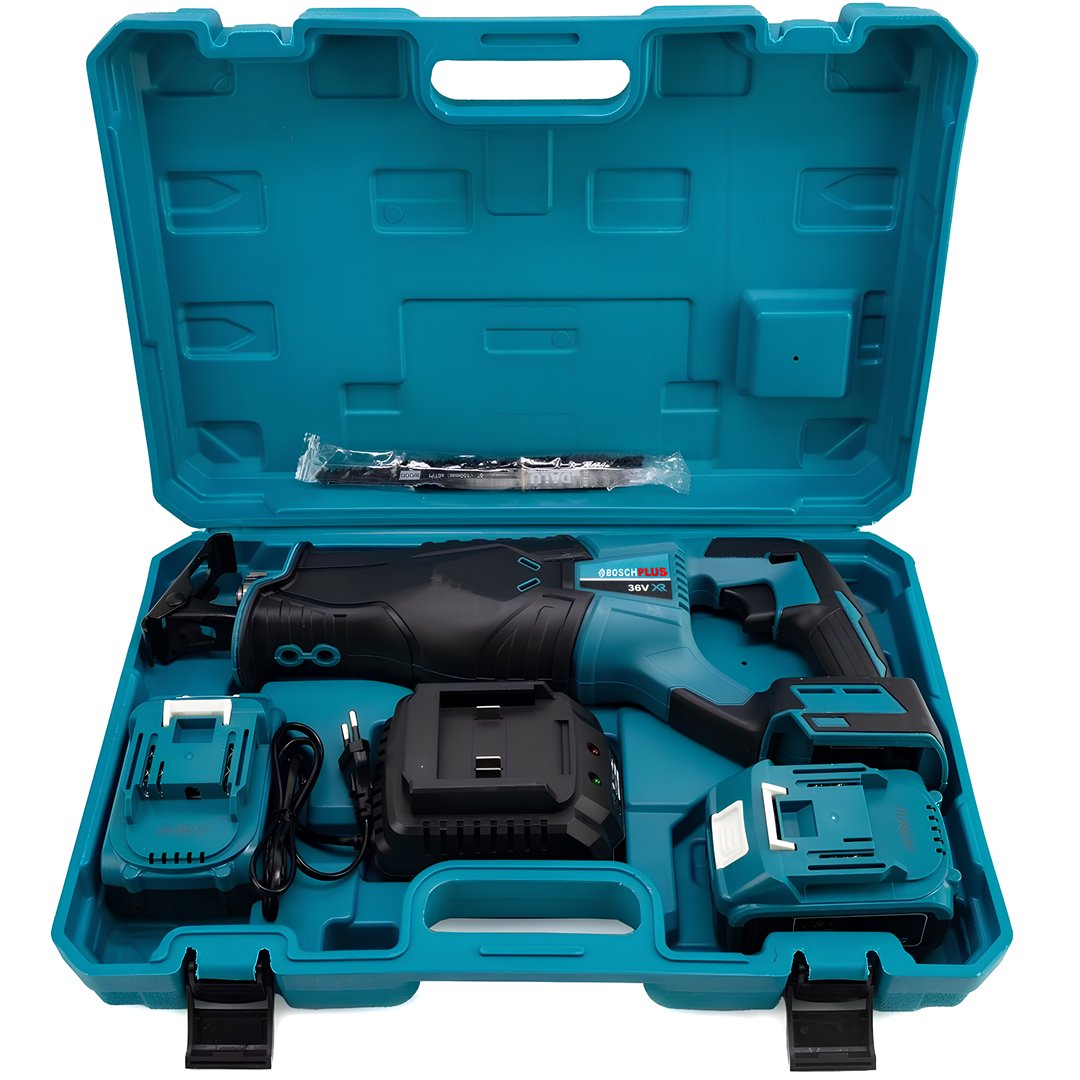 BoschPlus EEA421 Yeni Akülü Tilki Kuyruğu Testere 36v 5ah (Mavi) çantası