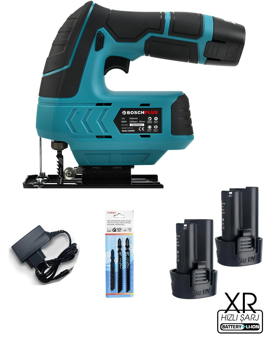 Bosch Plus EEA347 Şarjlı Dekupaj Testere Armut Batarya Tipli Aksesuarları