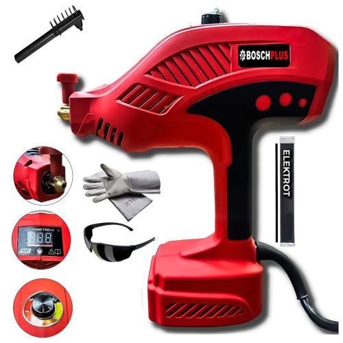 BoschPlus EEA356 Elektrikli El Tipi İnvertör Arc Kaynak Makinesi (Kırmızı)