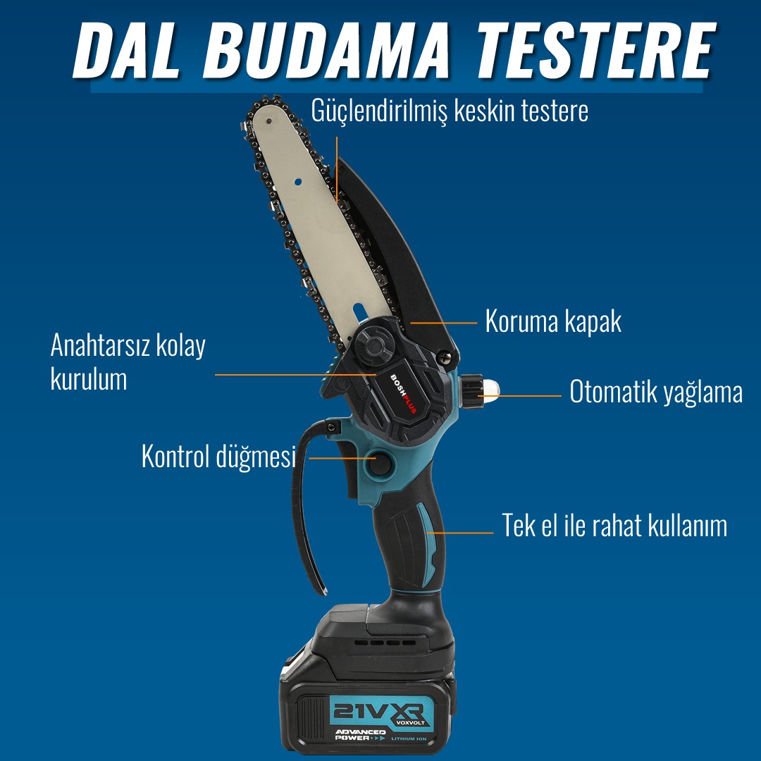 Bosch Plus EEA376 Akülü Süper 5li Set Makina 88vf 5ah 15cm pala özellikleri