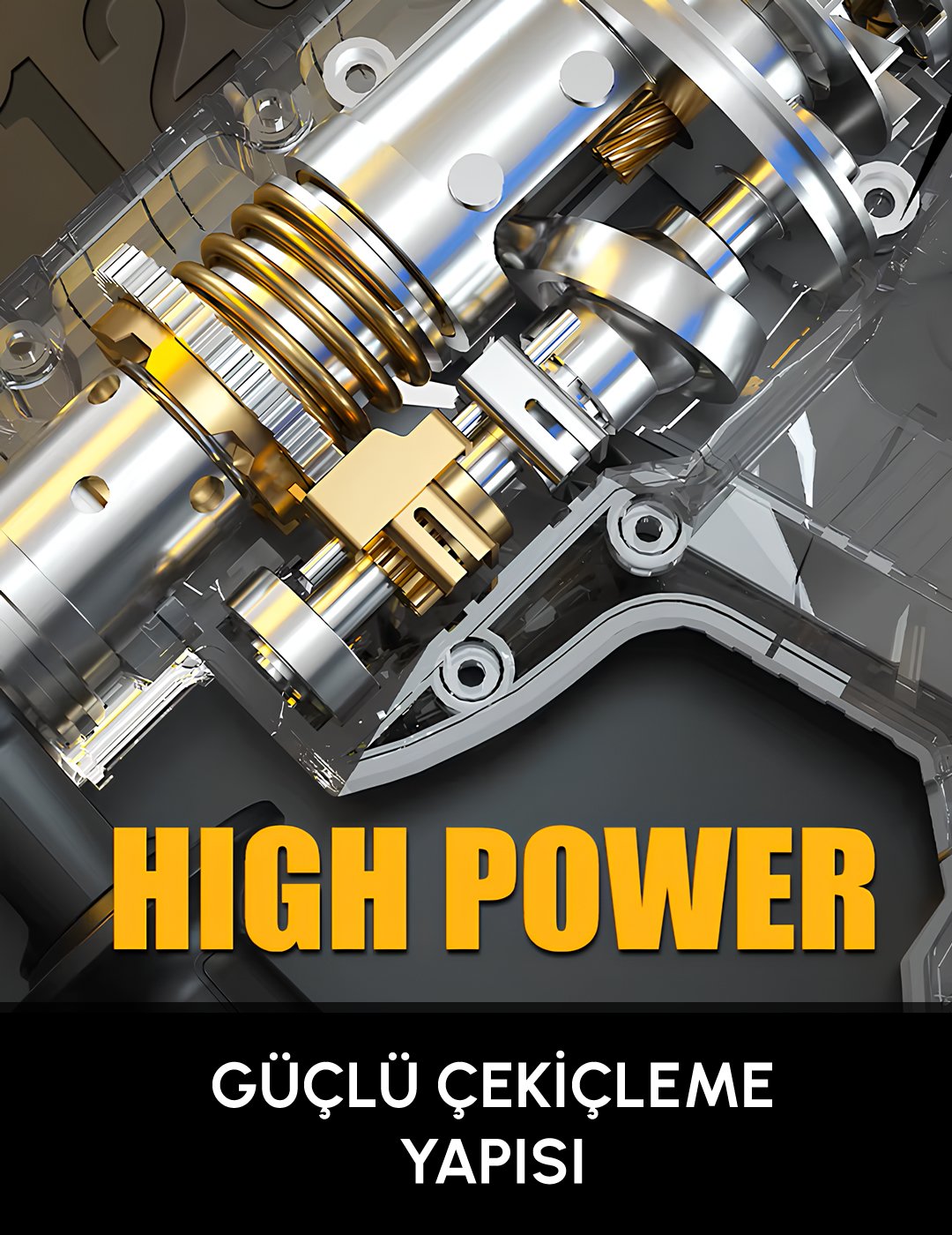 Bosch Plus EEA382 Profesyonel Akülü Kömürsüz Kırıcı Delici Hilti 88Vf (Sarı) kömürsüz motor yapısı