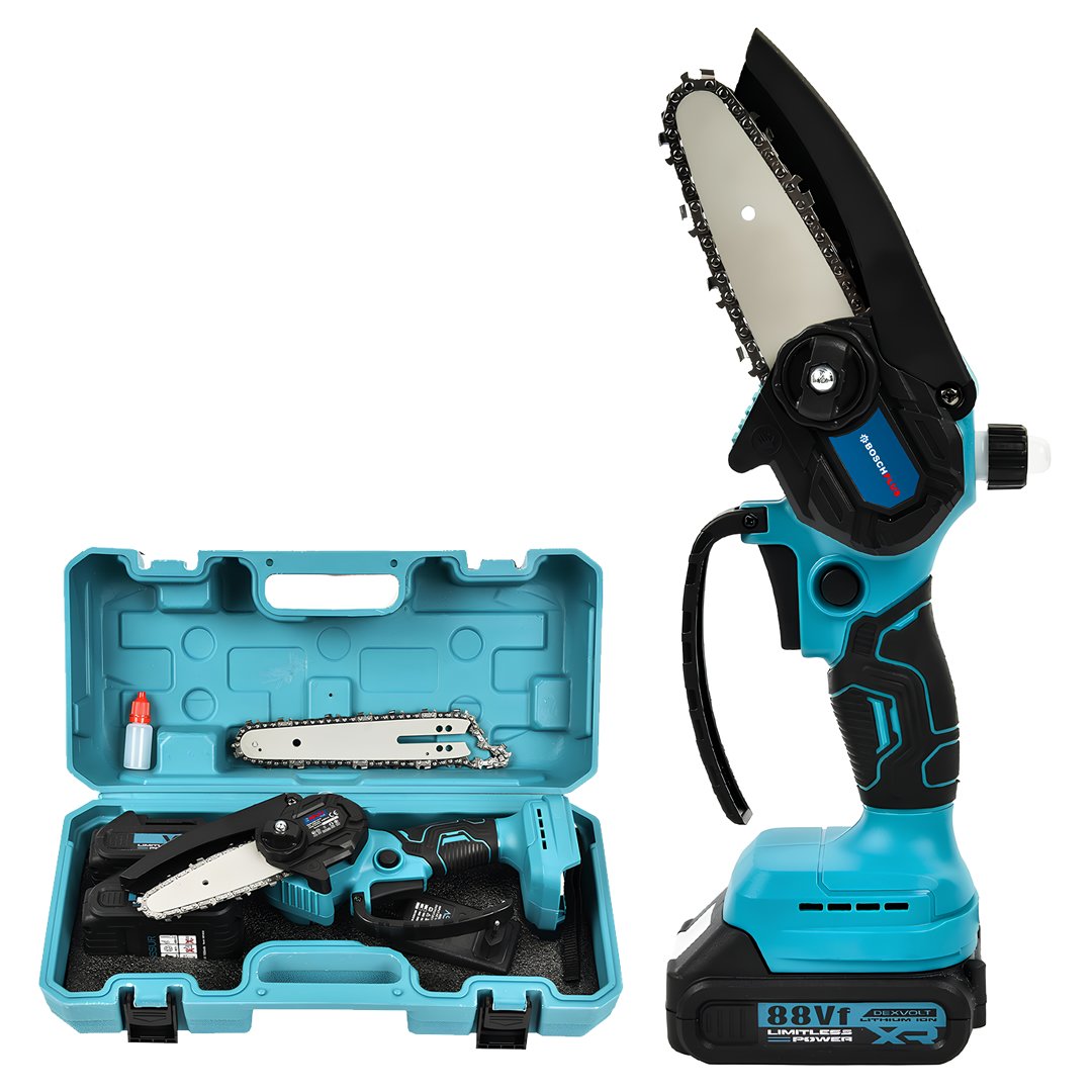 BoschPlus EEA383 Otomatik Yağlamalı Extra Güçlü 88vf Şarjlı Dal Budama Testeresi 10cm Pala 5p