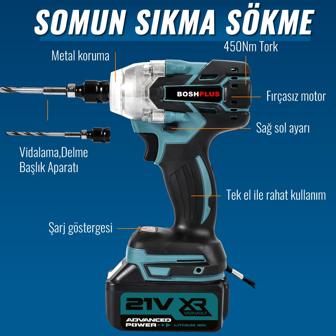 BoschPlus EEA397 Akülü Süper 6li Set Makina 88vf 5ah dal testere özellikleri