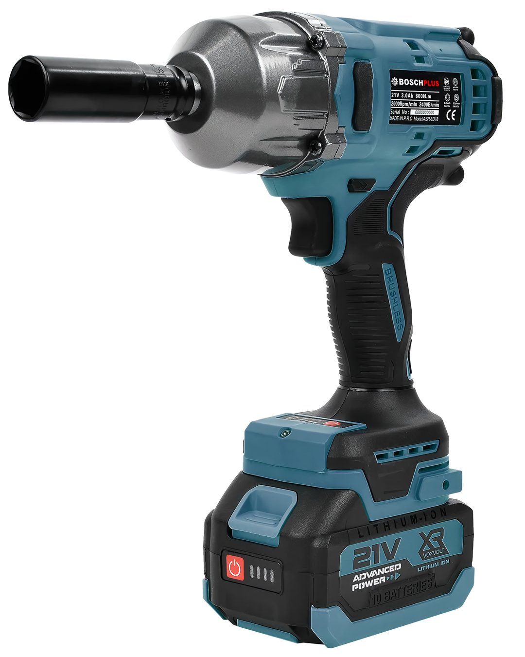 BoschPlus EEA405 Akülü Kömürsüz Motor 800 Nm Torklu Şarjlı Somun Sıkma Bijon Sökme Seti Mavi özellikler