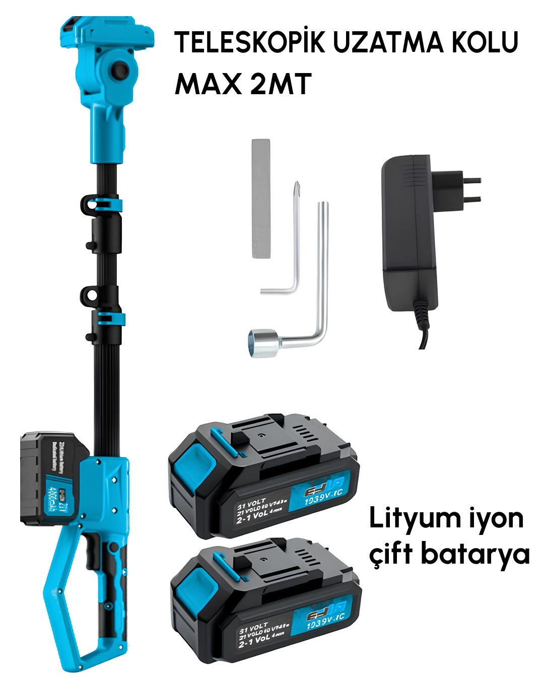 BoschPlus EEA411 Teleskopik Kollu Akülü Kömürsüz Dal Budama Makası ve Budama Testeresi Seti 88Vf 5P model ve fiyatlar