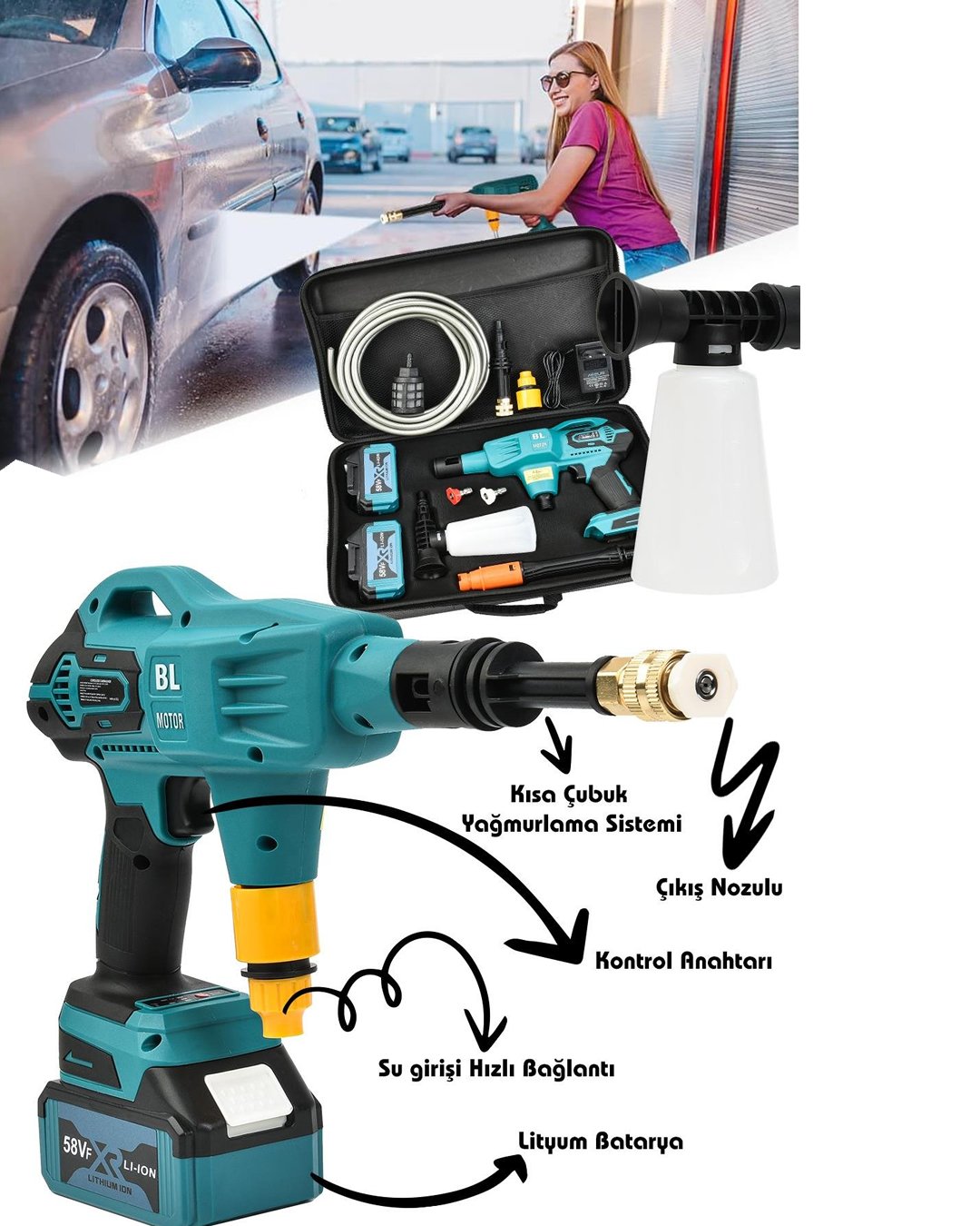 Bosch Plus EEA431 Akülü Süper 6 lı grup araç yıkama özellikleri