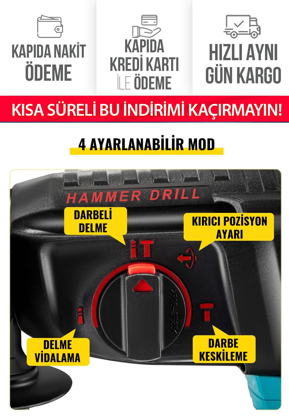 BoschPlus EEA437 Elektrikli 3 Ürün Profesyonel Pnömatik Kırıcı Delici Matkap (3 Ürün) özellikleri