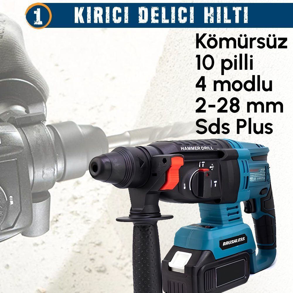 Akülü Kömürsüz 5li Set Makine kırıcı delici özellikler