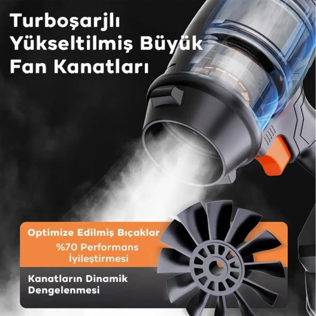 BoschPlus EEA444 Kömürsüz Çift Akülü Hava Üfleme Makinesi 36v 5ah (Mavi) kullanımı