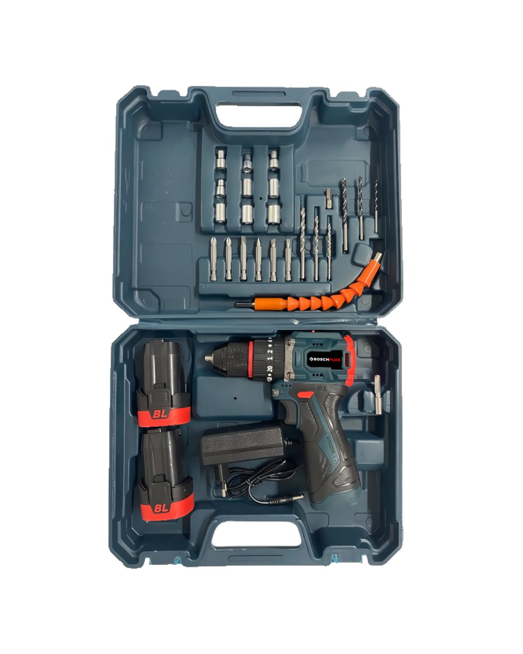 BoschPlus EEA469 Akülü Kömürsüz Armut Batarya Vidalama Matkap Seti çantası