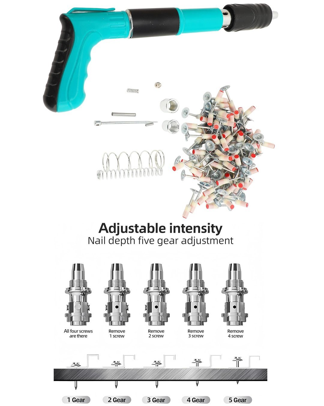 Lox LZ063 Mekanik Çivi Tabancası Beton ve Çelik Çivi Tabancası Zımba Perçin Tabancası özellikler