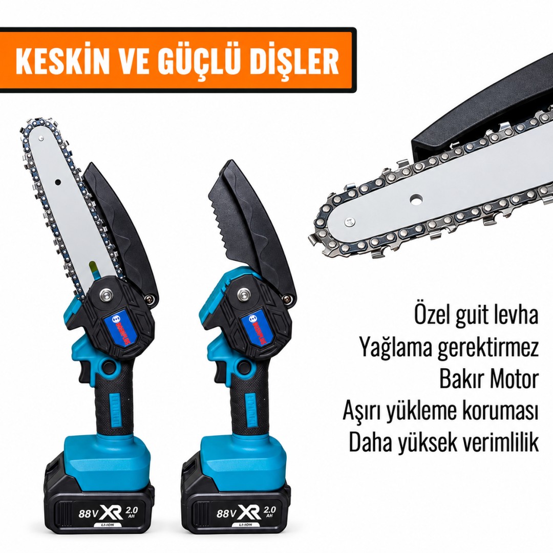 BoschPlus EEA212 Professional 88vf Akülü Dal Budama Dal Kesme Testeresi 15cm Pala 10p özellikler