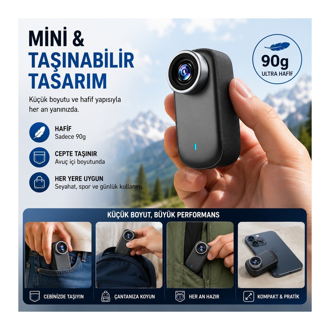 Castu M11 4k Stabilizasyonlu Manyetik Aksiyon Kamerasi Ozellikler