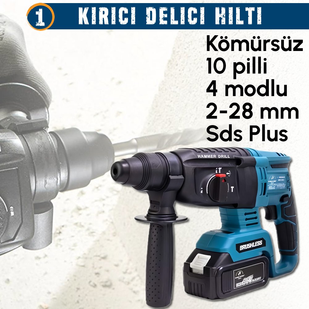 CHELİKBEİ EEA379 Akülü 8li Set Kırıcı Delici ÖZELLİKLERİ