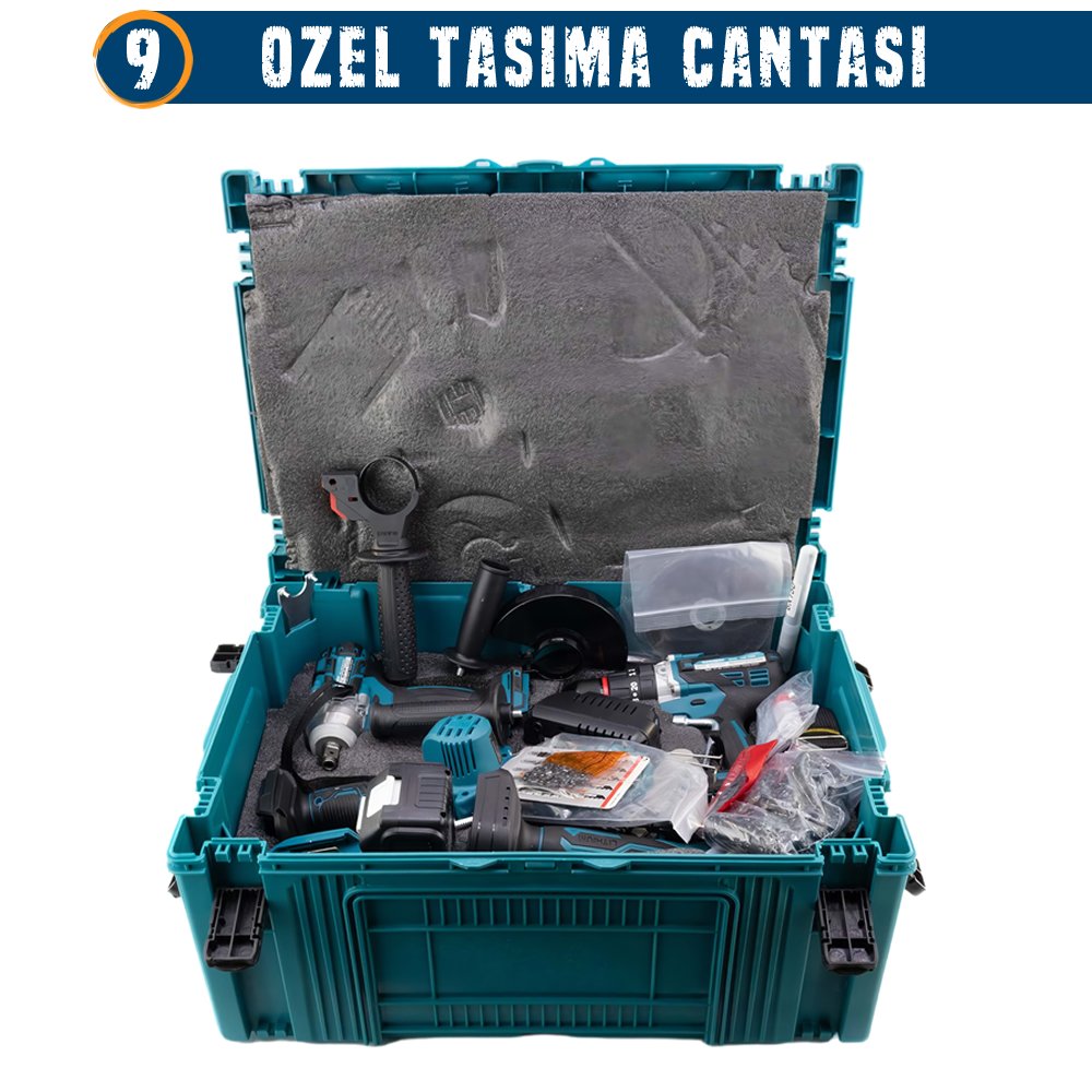 CHELİKBEİ EEA379 Akülü 8li Set taşıma çantası