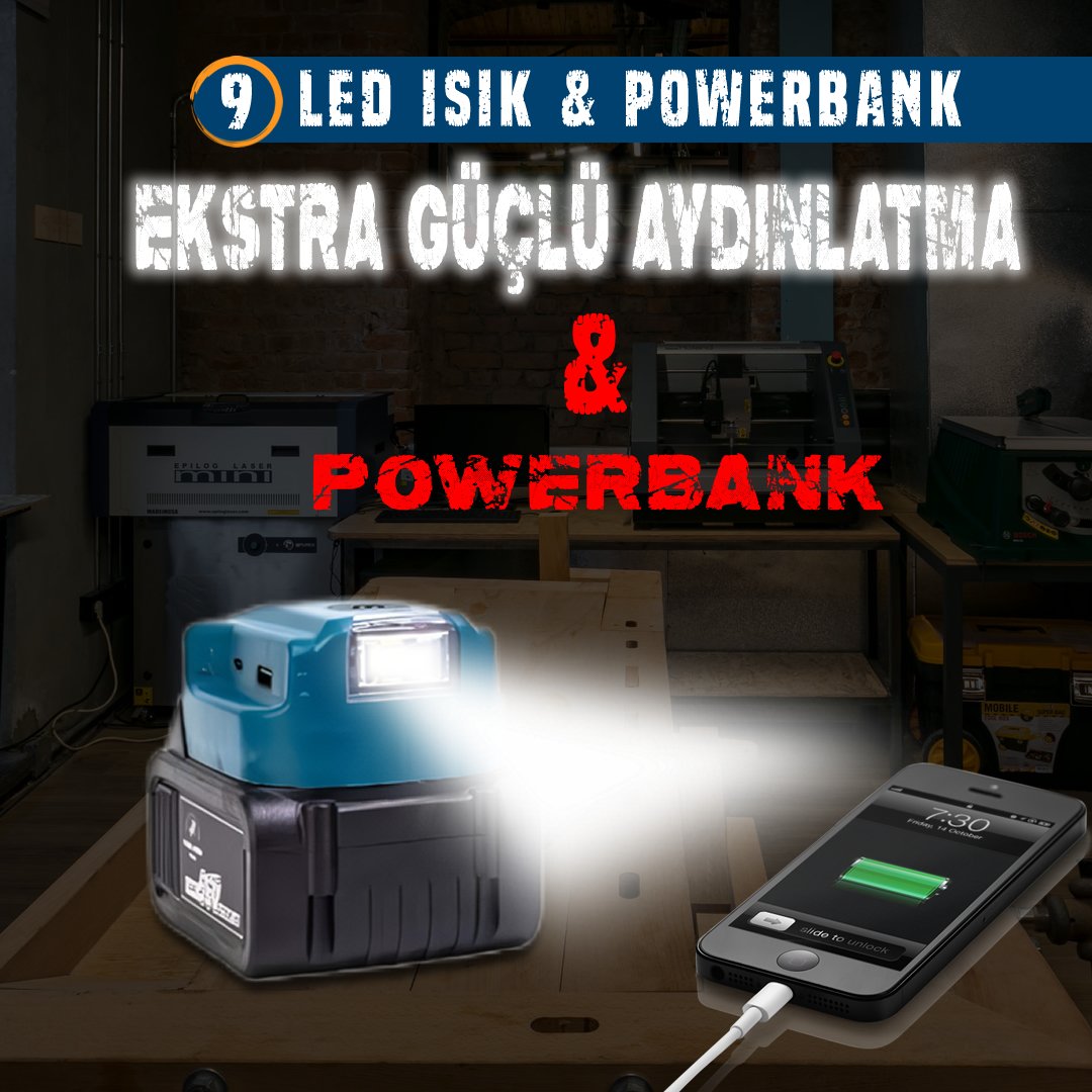 CHELİKBEİ EEA388 Akülü 9 LU aydınlatma ve powerbank