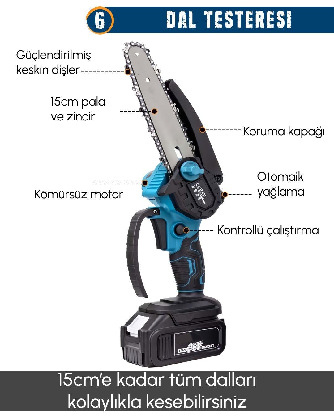 CHELİKBEİ EEA458 Akülü 11li Set dal testeresi özellikleri