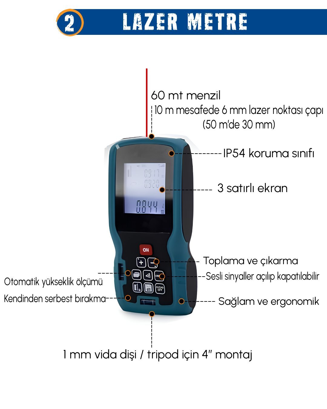 CHELİKBEİ EEA458 Akülü 11li Set  lazer metre özellikleri