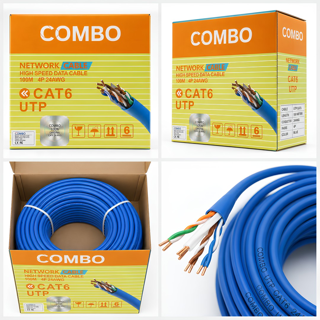 Combo Cm Cat6 100m 100 Metre Cat6 Utp Network Kablosu Mavi Model Fiyatlari