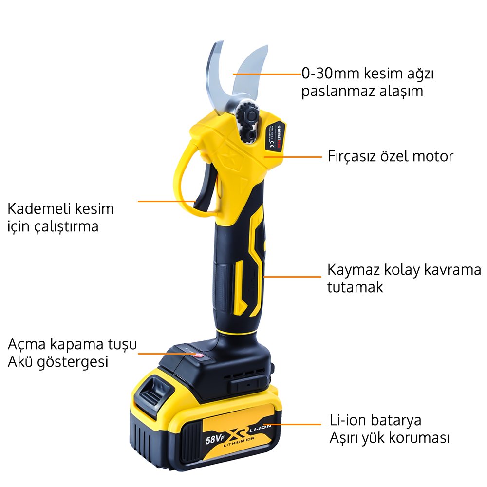 dewalt dal budama makası akülü özellikleri