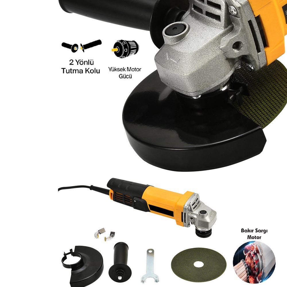 Dewalt plus 125mm akülü avuç taşlama özellikleri