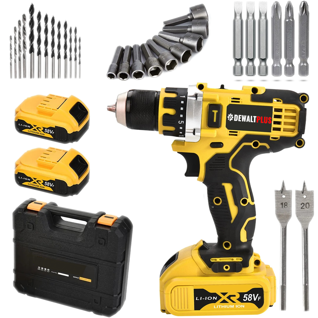 DewaltPlus EEA219 58vf 5ah Çelik Mandrenli Şarjlı Matkap Seti