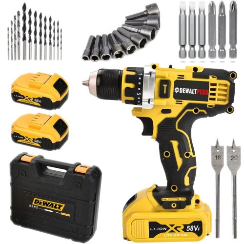 DewaltPlus EEA219 58vf 5ah Çelik Mandrenli Şarjlı Matkap Seti