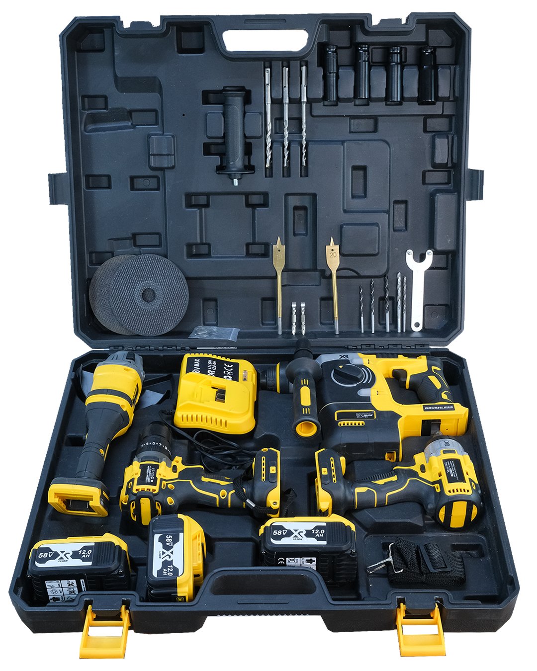 Dewalt EEA341 Profesyonel Kömürsüz Akülü 4 lü Set Vidalama, Kırıcı Delici Hilti, 450nm Somun Sıkma ve Avuç Taşlama model ve fiyatları