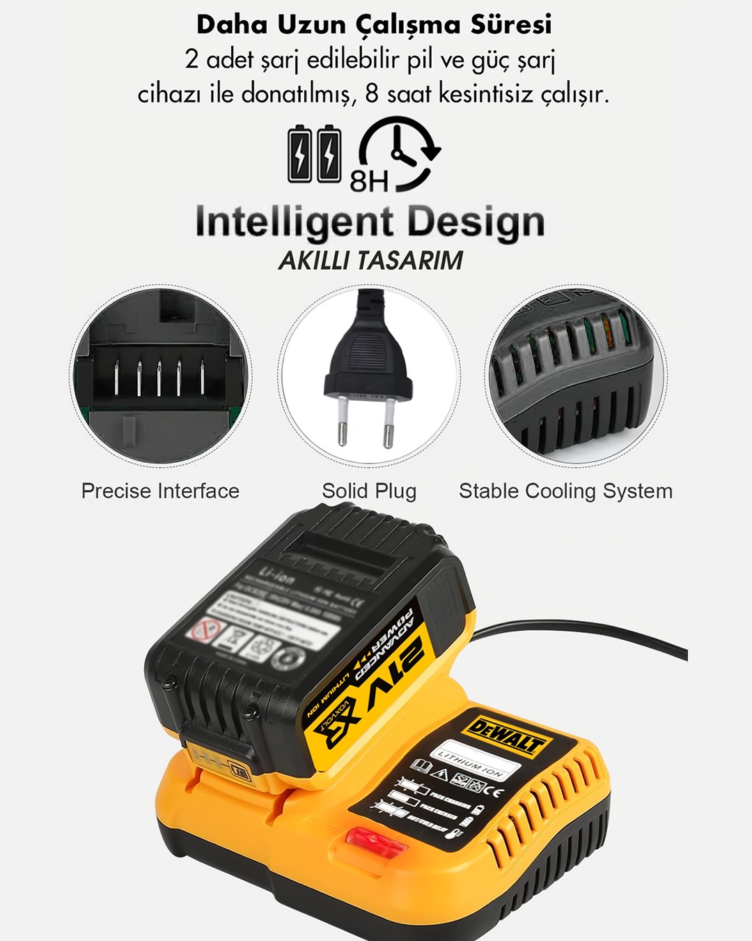 Dewalt EEA345 Kömürsüz Motor 800 Nm Torklu Şarjlı Somun Sıkma Bijon Sökme Seti Sarı Model ve Fiyatları